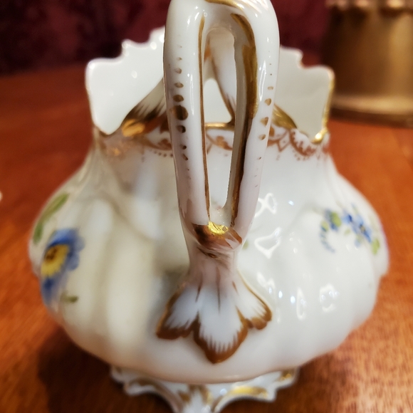 Dresden Creamer Richard Klemm Germany floral Bailey Banks Biddle - Picture 3 of 13